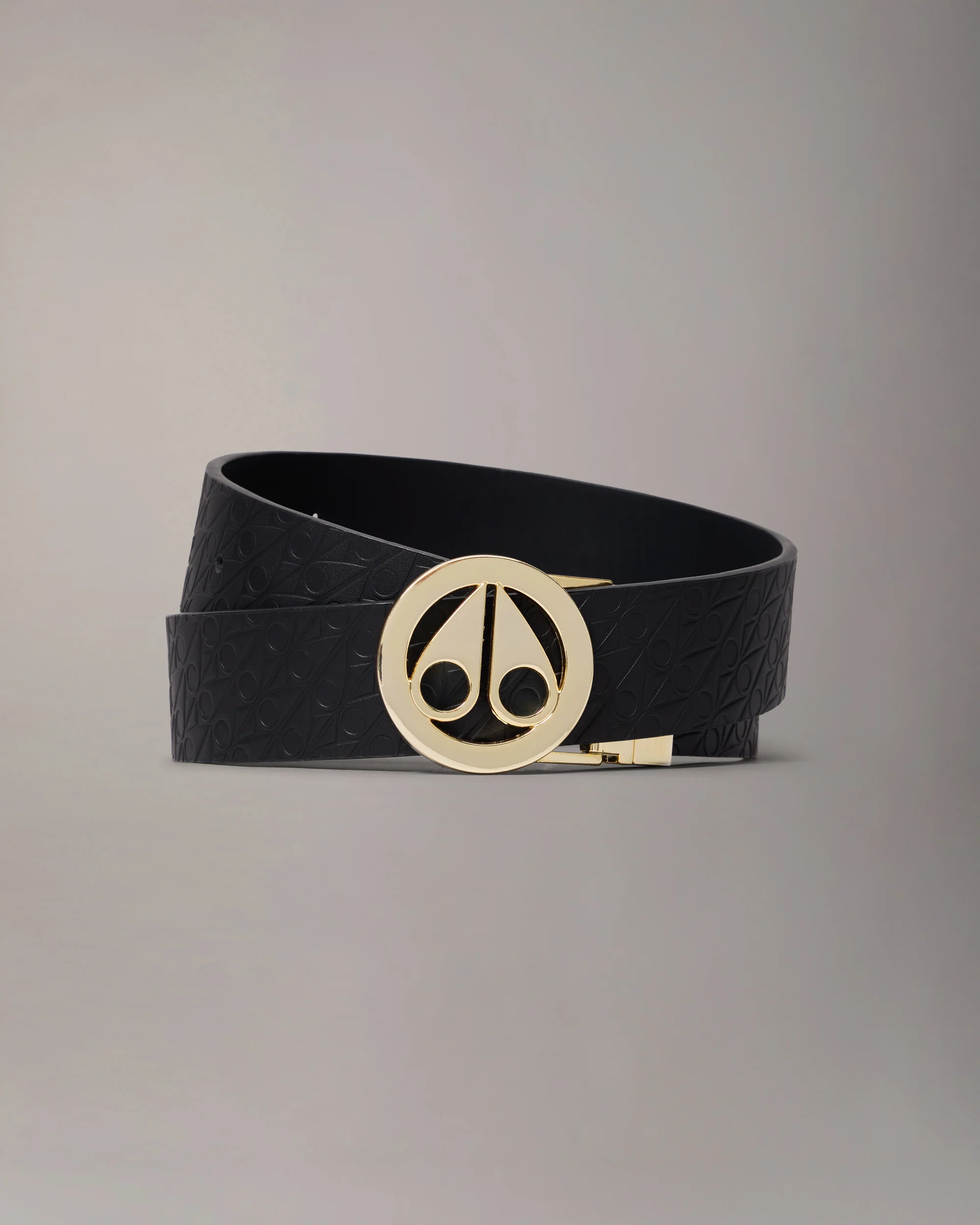 GOLD SERIES CIRCULAR LOGO ICON LEATHER BELT-GOLD - Image 2