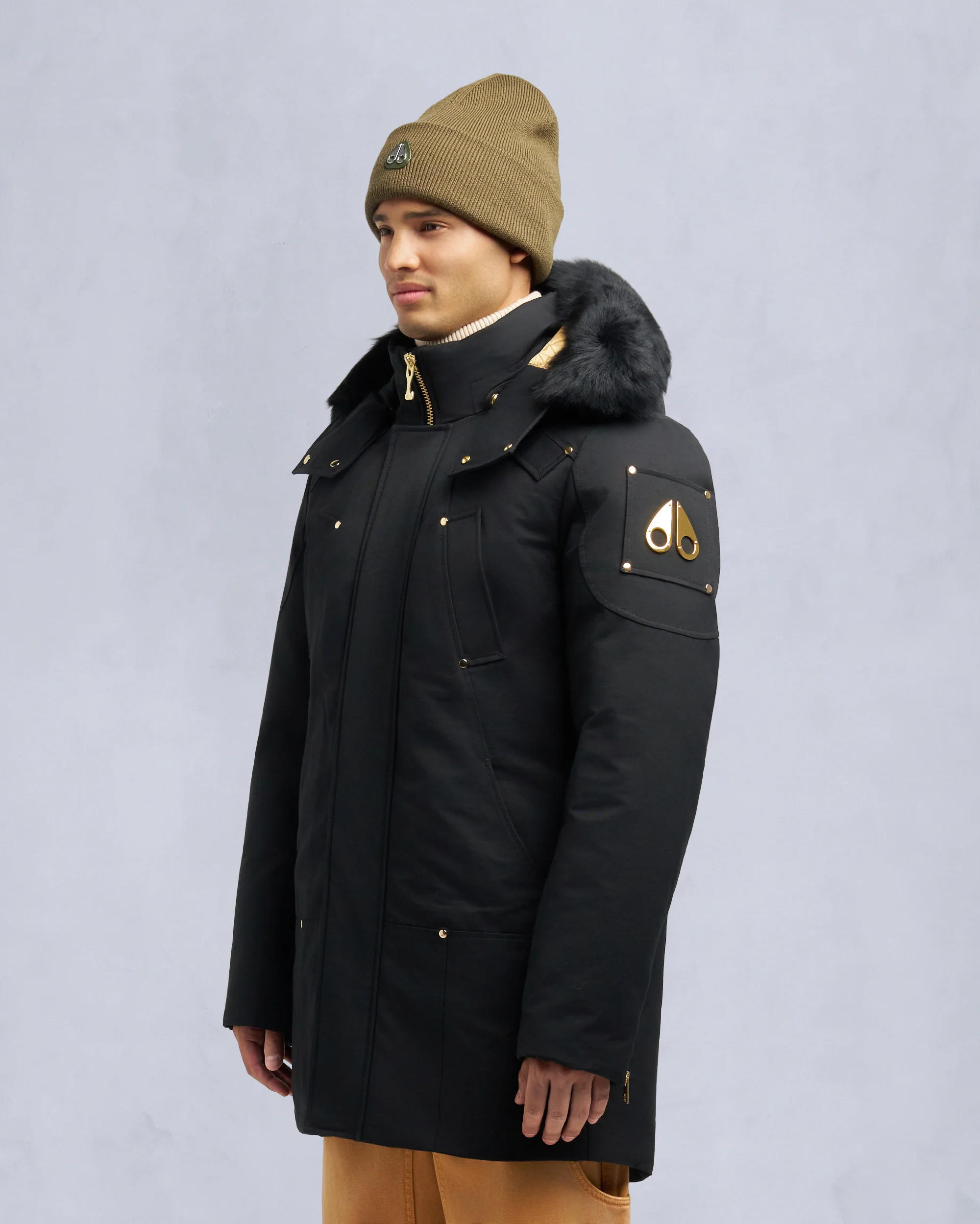 GOLD SERIES SHEARLING TRIM STIRLING PARKA-BLACK/BLACK - Image 2